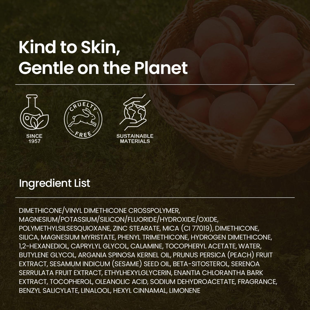SKINFOOD 1957 boxed packaging with heritage note since 1957 for credibility