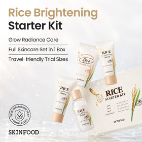 SKINFOOD 1957 rice face wash texture on hand illustrating gentle cleanse