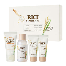 SKINFOOD 1957 front packaging showing complete rice starter kit benefits