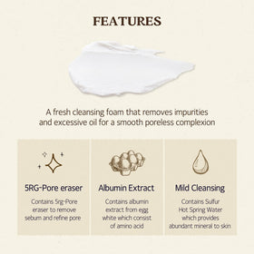 Label detail on SKINFOOD Egg Perfect Pore bottle highlighting egg-derived ingredients for pores