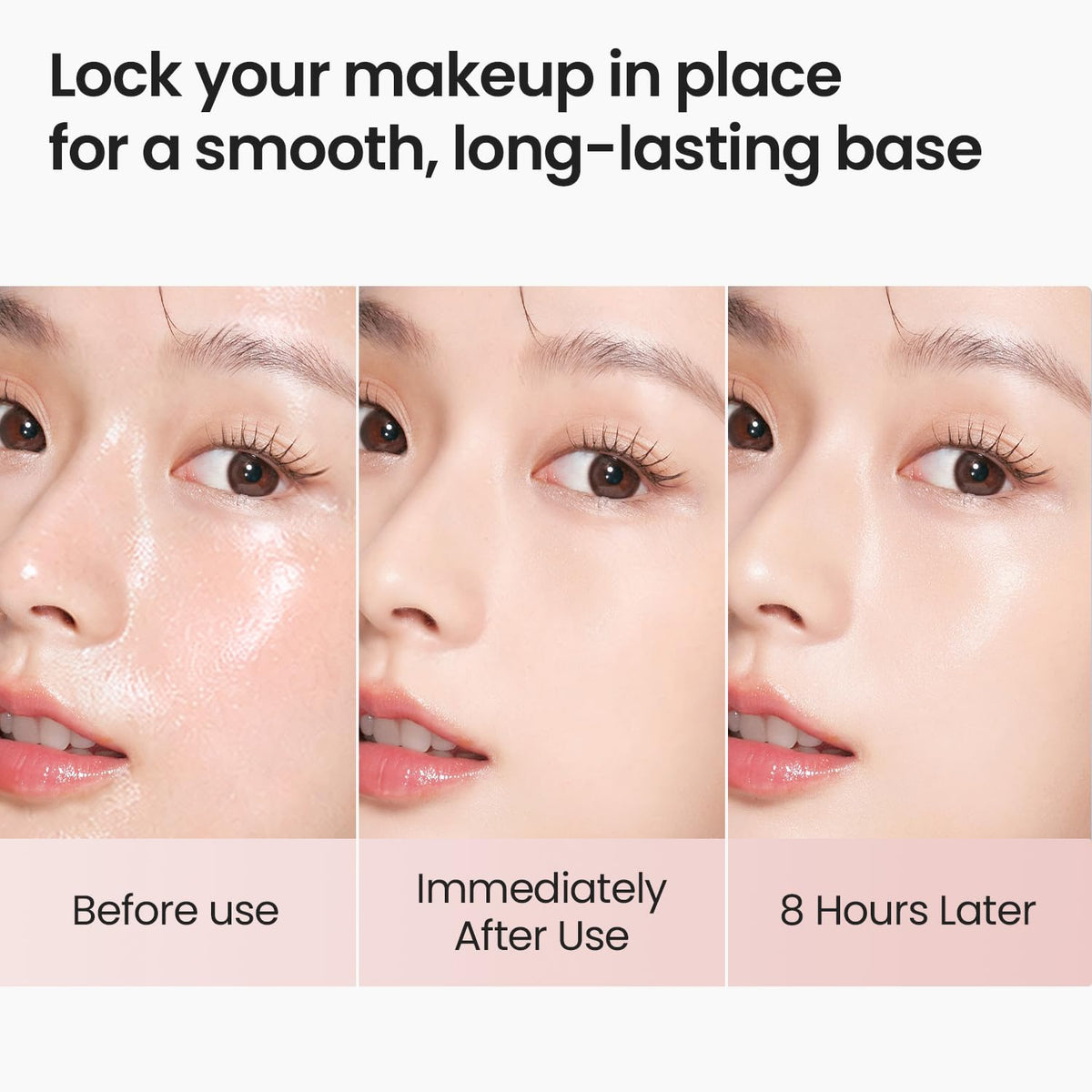 SKINFOOD powder applied with puff demonstrating quick oil control