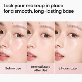 SKINFOOD powder applied with puff demonstrating quick oil control