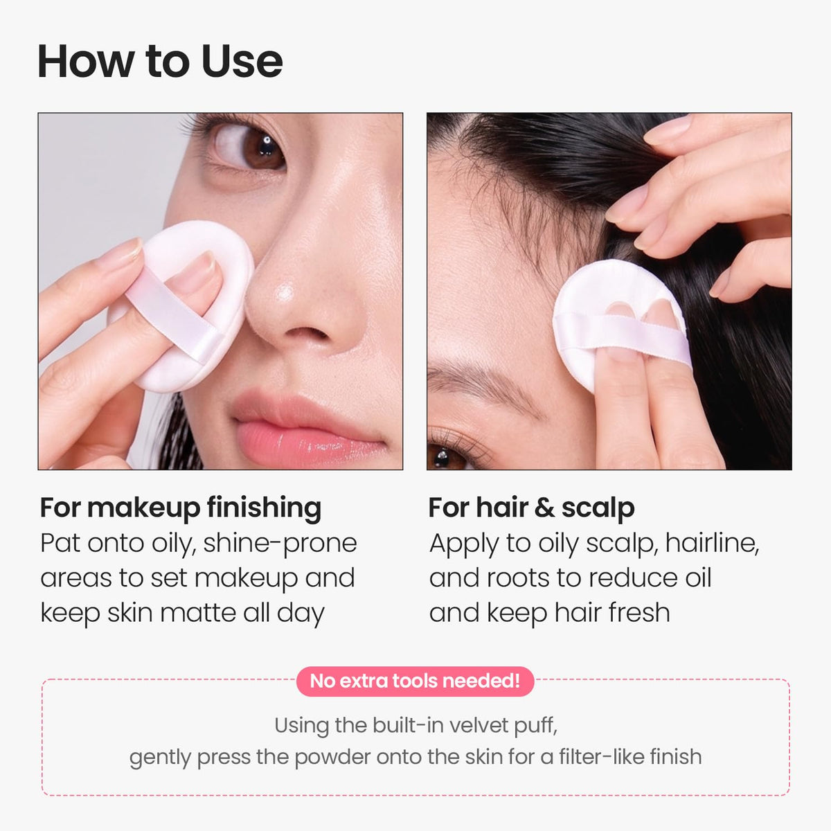 SKINFOOD compact travel shot depicting convenient on-the-go touch-ups