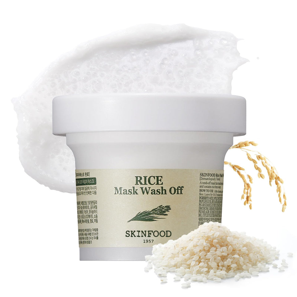 SKINFOOD 1957 rice mask front packaging showing product and benefit