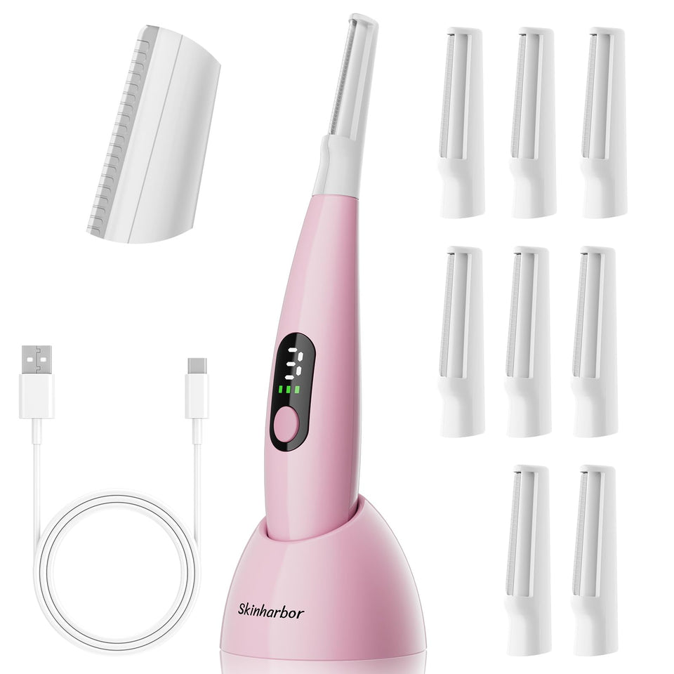 Skinharbor front view showing device and multiple blades for precise exfoliation benefit