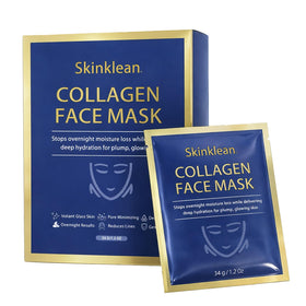 SkinKlean front packaging showing four collagen patches and benefits