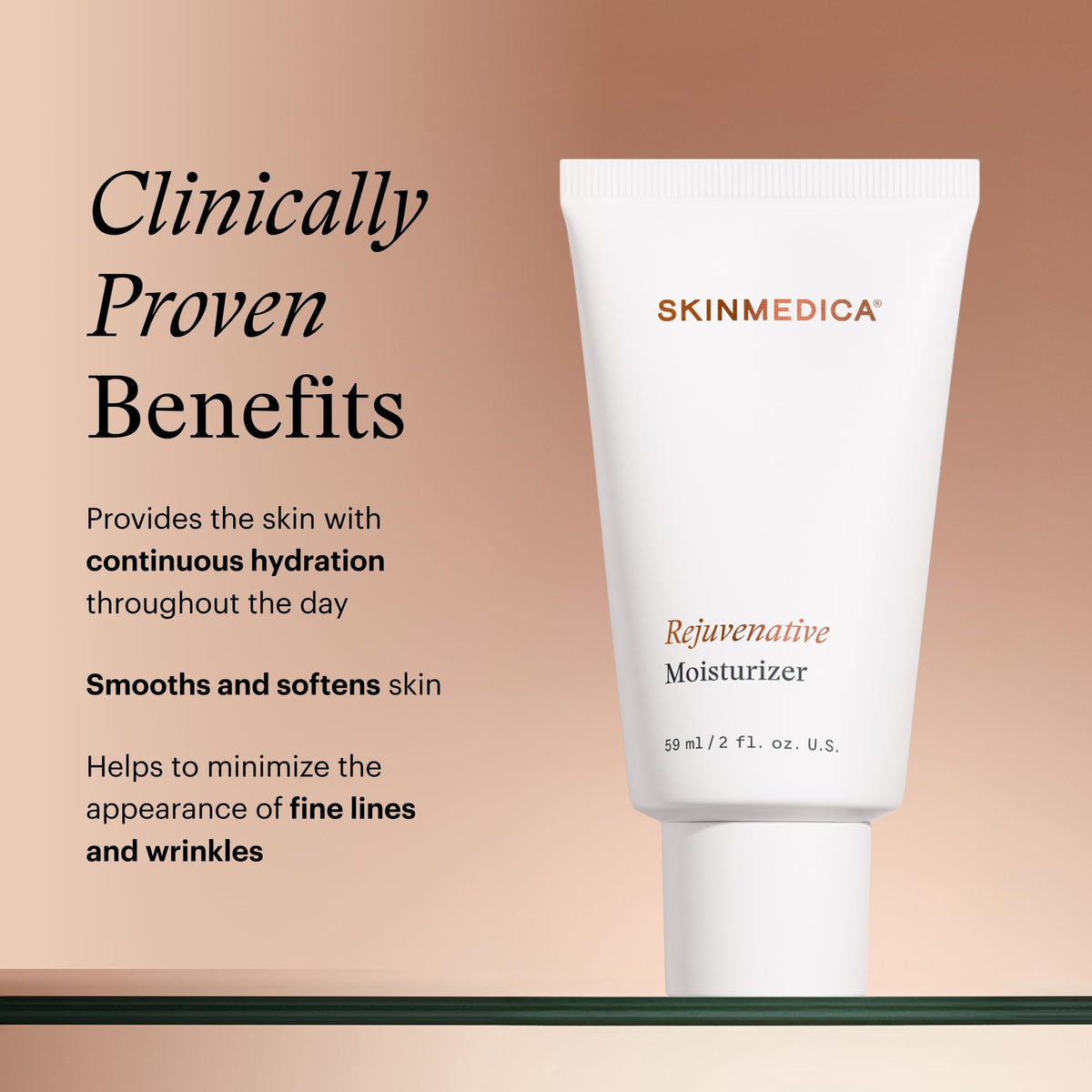 SkinMedica jar held by hands to display true 2 oz size for scale