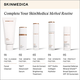 SkinMedica cleansing application on wet face demonstrating effective removal of dirt and oil