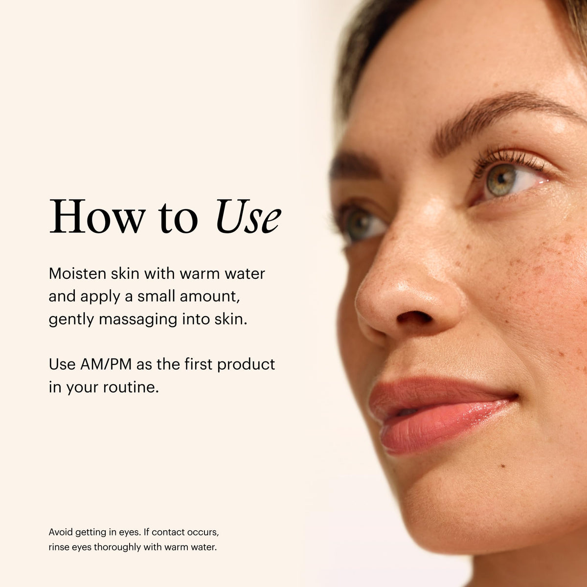 SkinMedica cleanser held in hand showing actual size and travel-friendly 6 fl oz scale