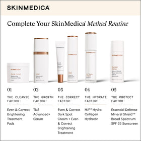 Used SkinMedica pad being discarded showing clean single-use convenience