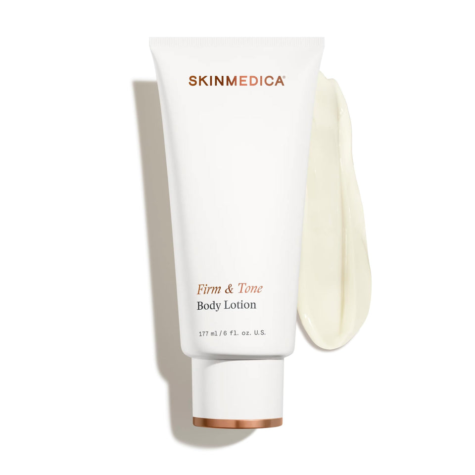 SkinMedica front packaging showing clean clinical design and firming benefit