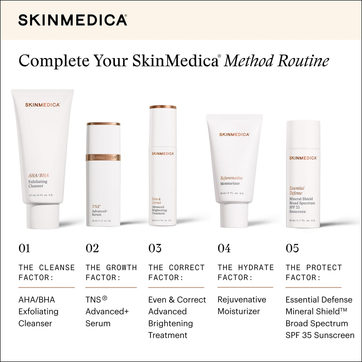 SkinMedica moisturizer on model neck and face improving skin appearance