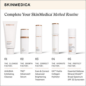 SkinMedica product on bathroom counter in morning routine showing convenience benefit