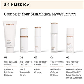 SkinMedica packaging box top showing secure packaging and giftable presentation