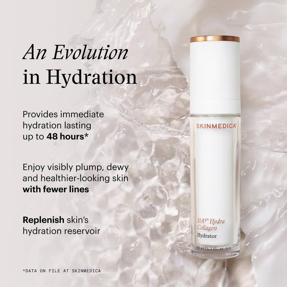 SkinMedica 1.7 fl oz bottle demonstrates true size and pump practicalness