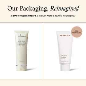 SkinMedica pump dispensing cleanser for easy controlled use