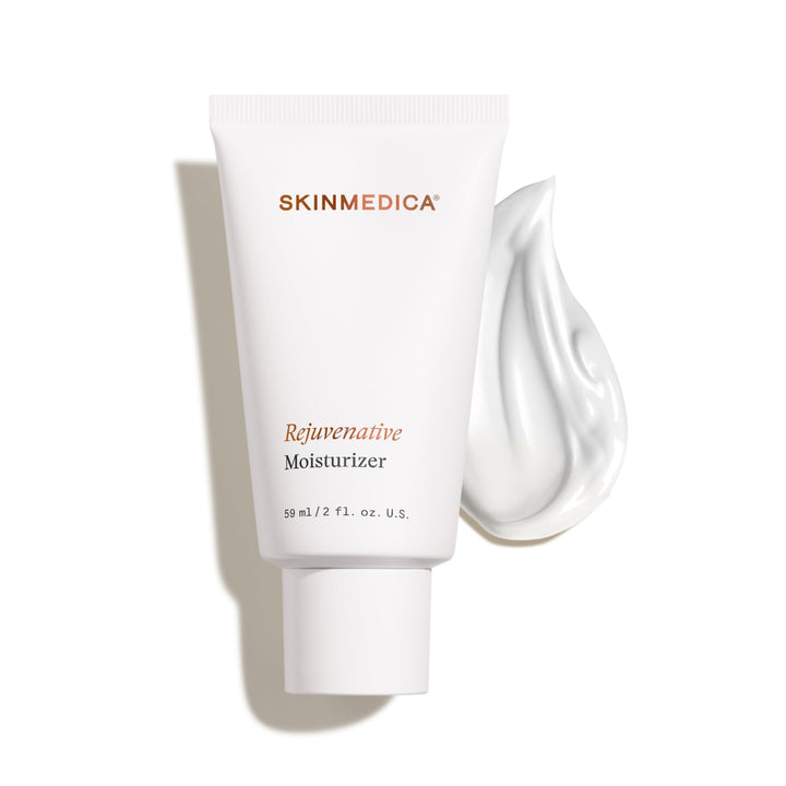 SkinMedica front jar shot showing product and branding with clear benefit