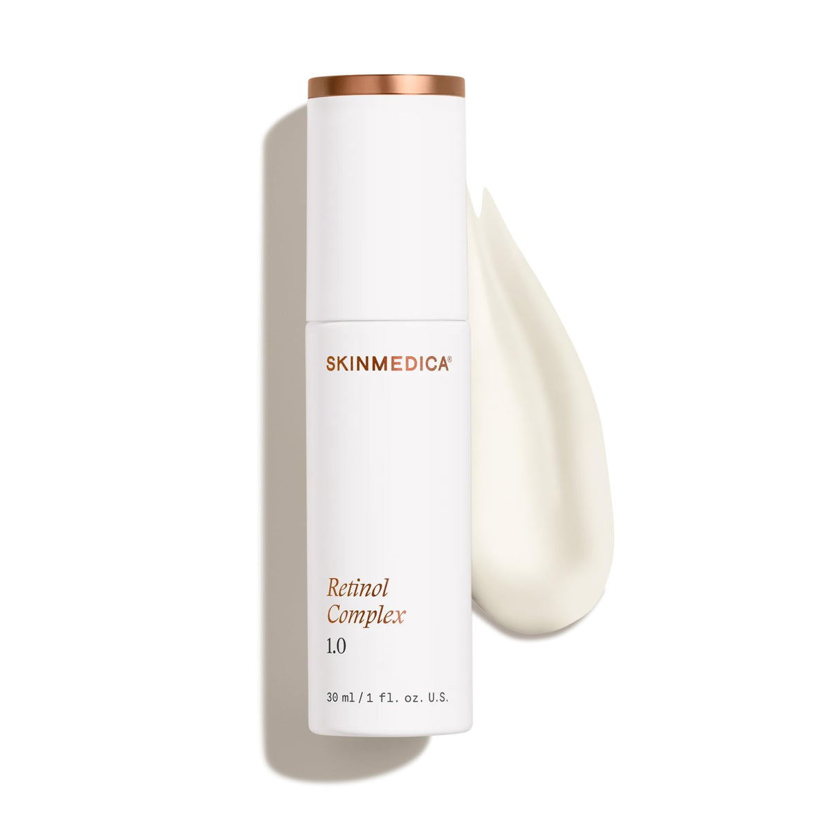 SkinMedica front bottle view showing compact age-defying serum for daily renewal
