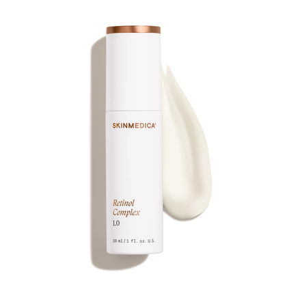 SkinMedica front bottle view showing compact age-defying serum for daily renewal