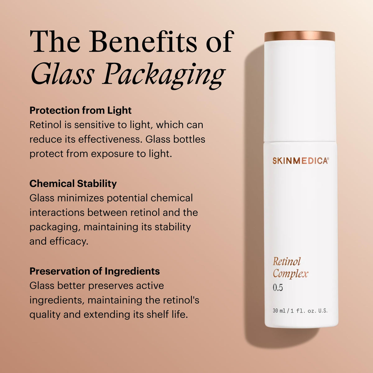 SkinMedica close-up droplet of serum highlighting retinol potency and concentrated performance
