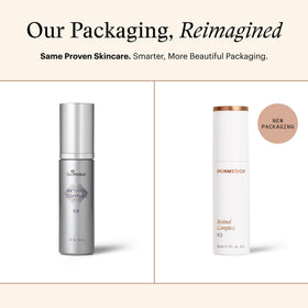 SkinMedica pump and cap detail highlighting hygienic dispenser for precise application