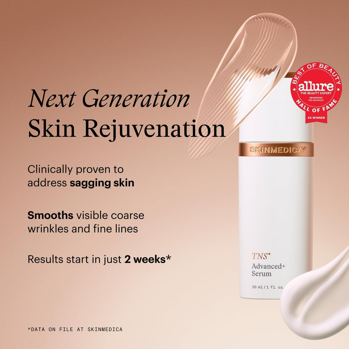 SkinMedica serum texture close-up illustrating smooth, moisturizing finish