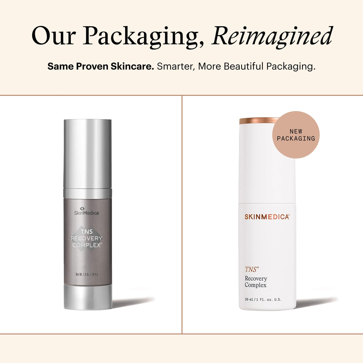 SkinMedica jar opened to show clear gel texture and fast-absorbing look for layering