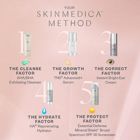 SkinMedica cream texture close-up demonstrating lightweight absorbent feel and smooth finish