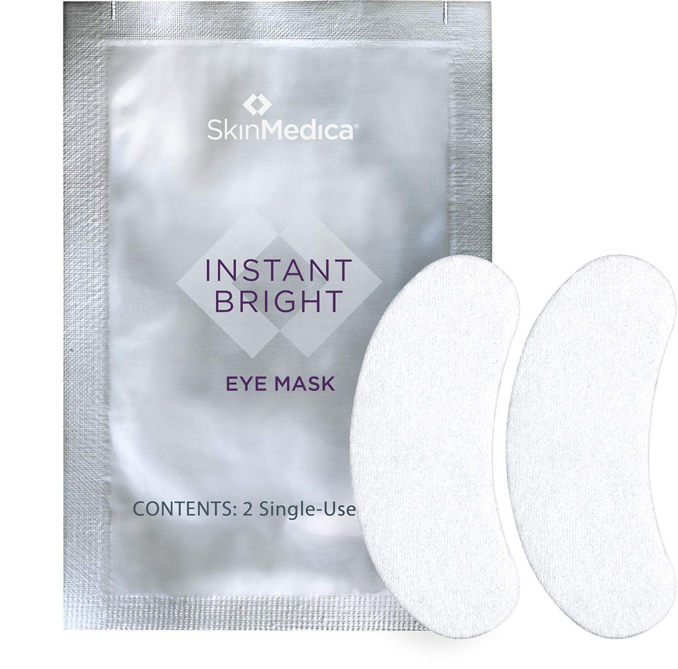 SkinMedica front packaging showing six cooling under eye masks for refreshed eyes