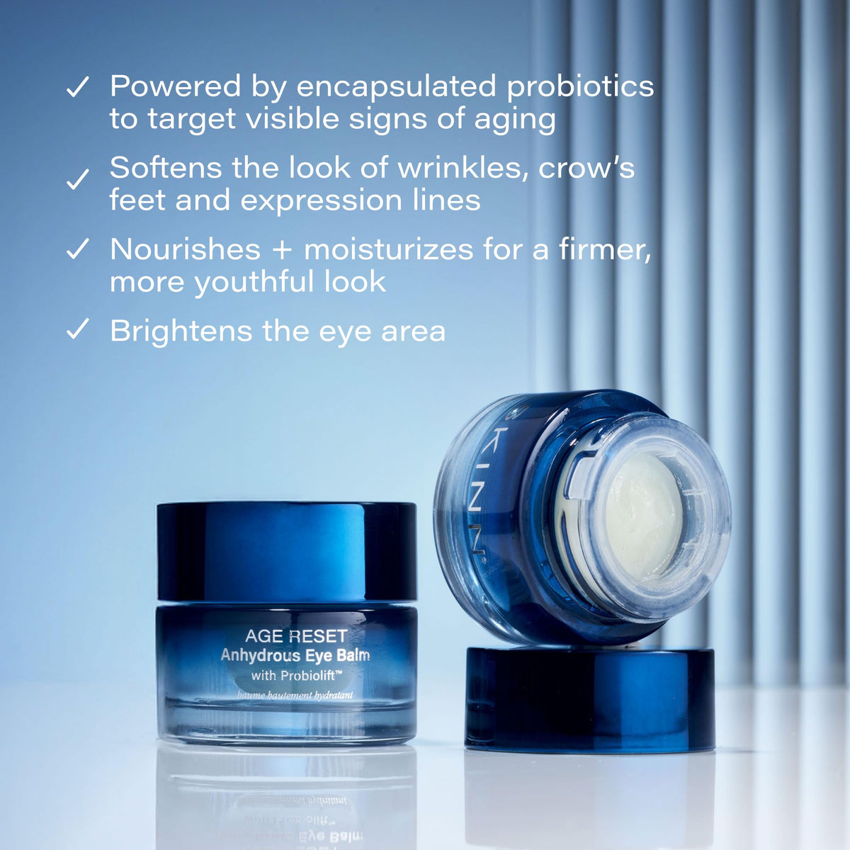 SKINN ingredients display with plant butters and oils, communicates nourishing benefit