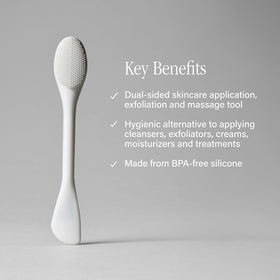 SKINN detail of soft silicone bristles gently exfoliating to refine texture