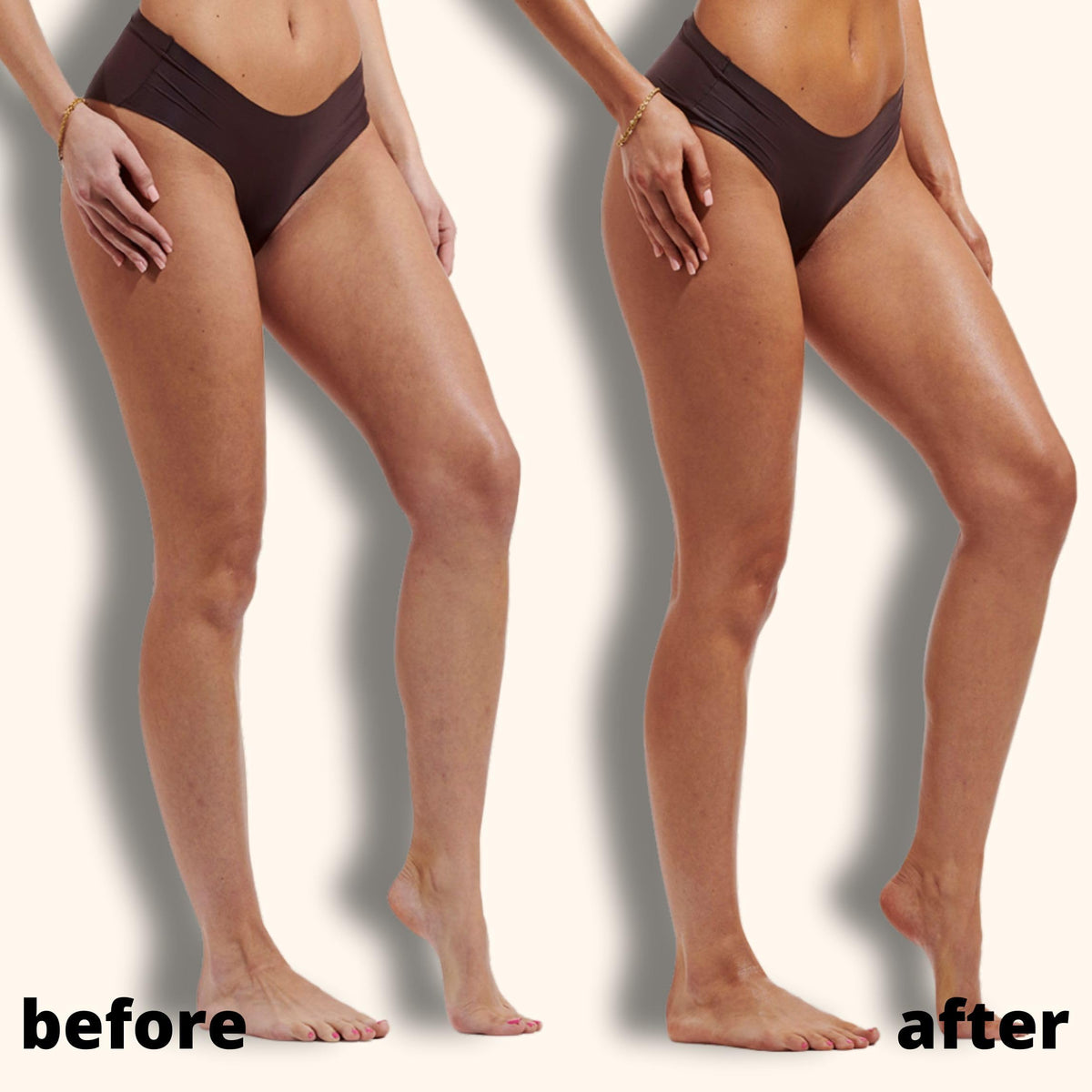 Skinny Tan being applied on arm, shows even blending for natural-looking glow