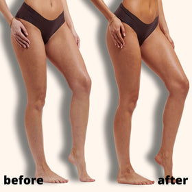 Skinny Tan being applied on arm, shows even blending for natural-looking glow