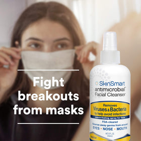SkinSmart Antimicrobial nozzle close-up demonstrating fine mist for gentle, even coverage