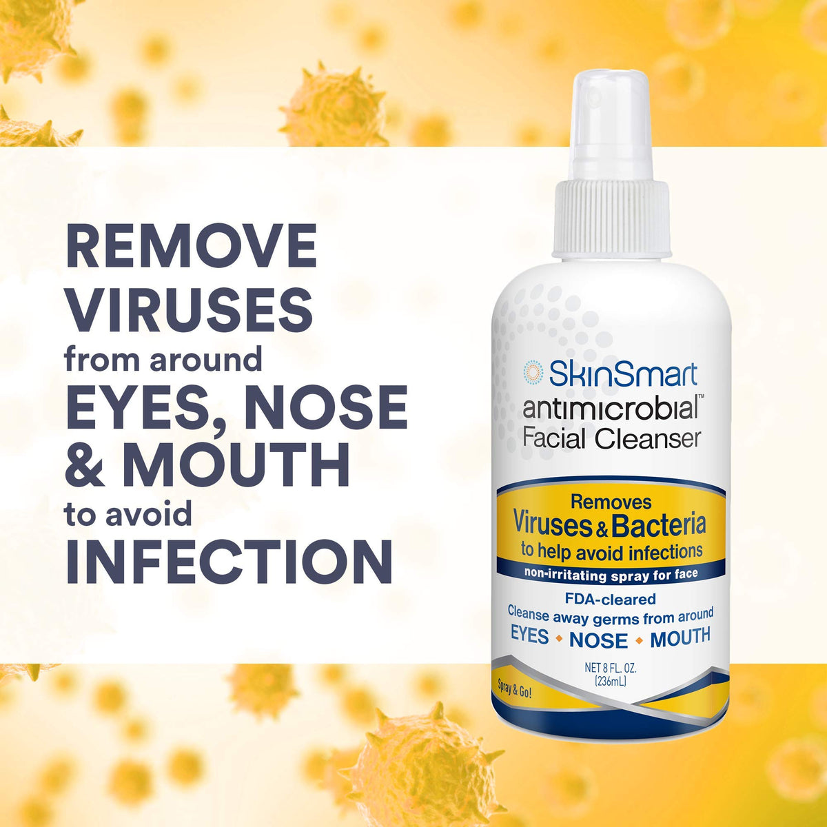 SkinSmart Antimicrobial droplet on skin showing clear texture and a calming, non-greasy finish