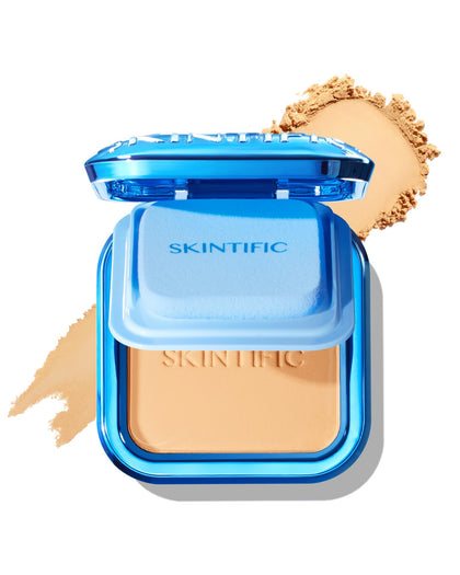 SKINTIFIC compact front view showing sleek packaging and travel-ready convenience