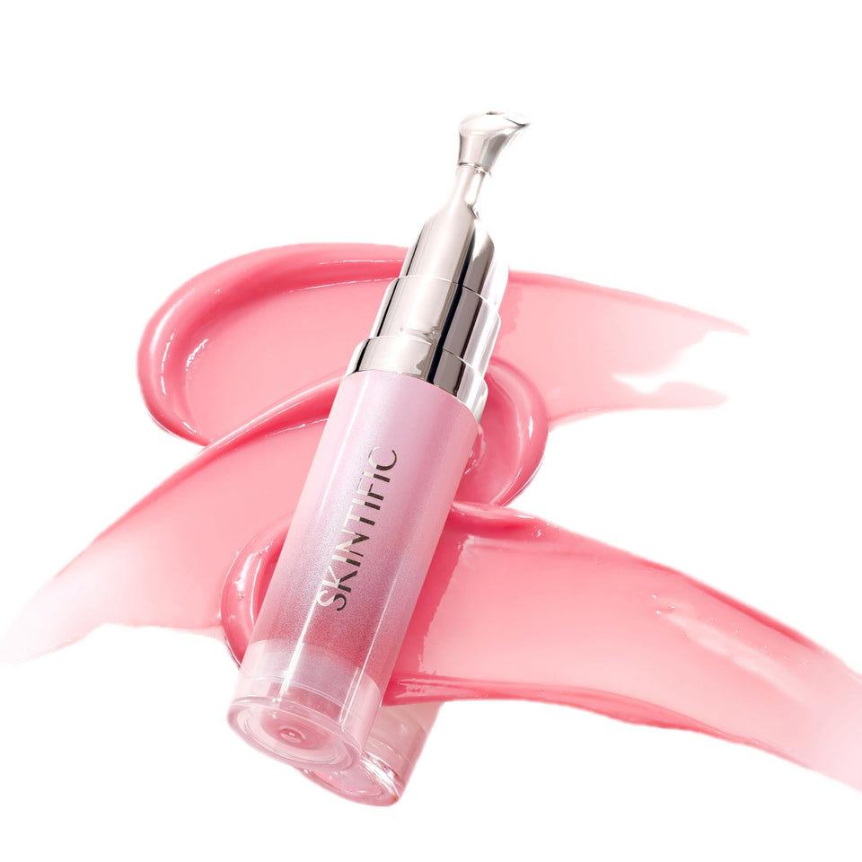 SKINTIFIC front packaging showing baby pink tinted serum and brand clarity