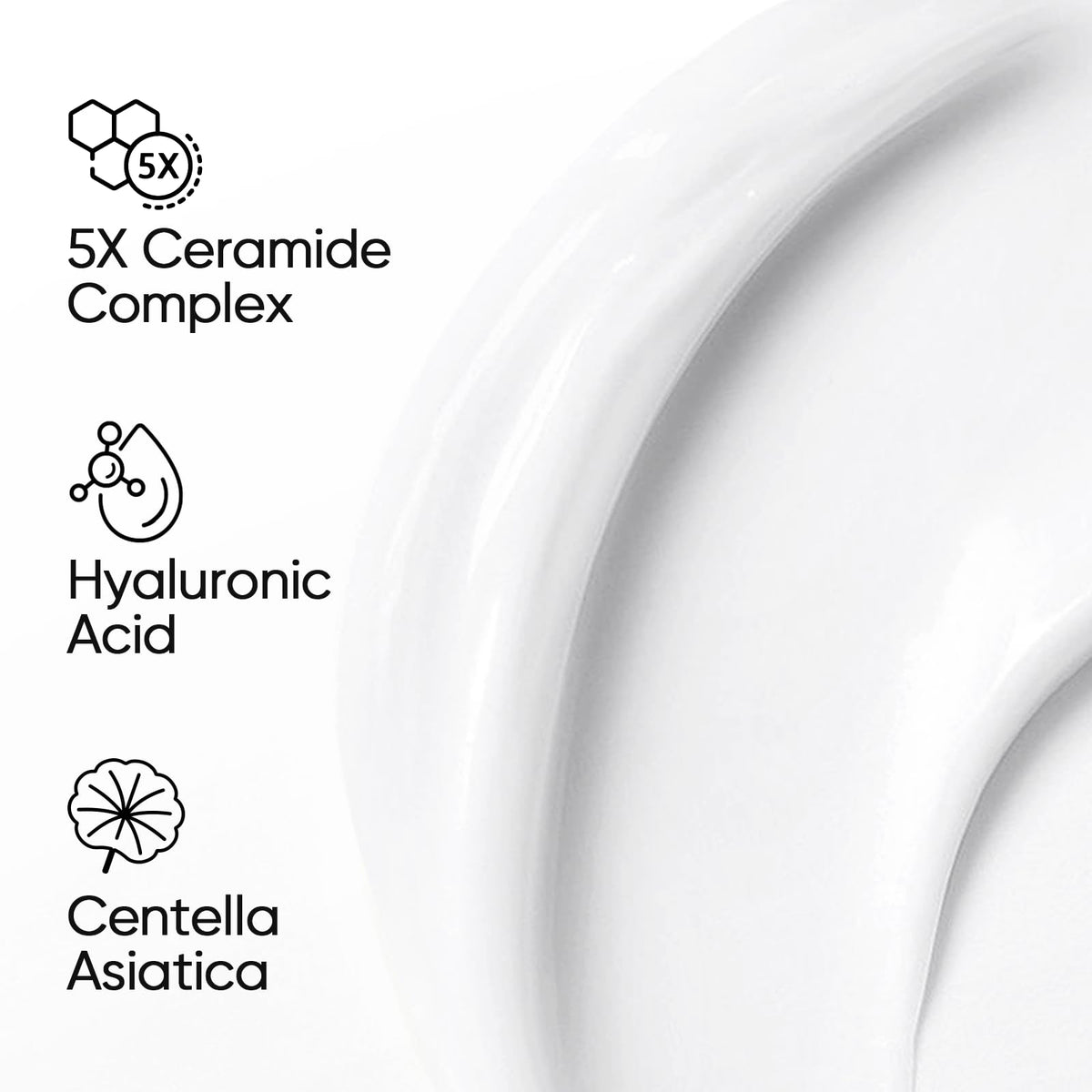 SKINTIFIC ingredient visual highlighting five ceramides for barrier repair