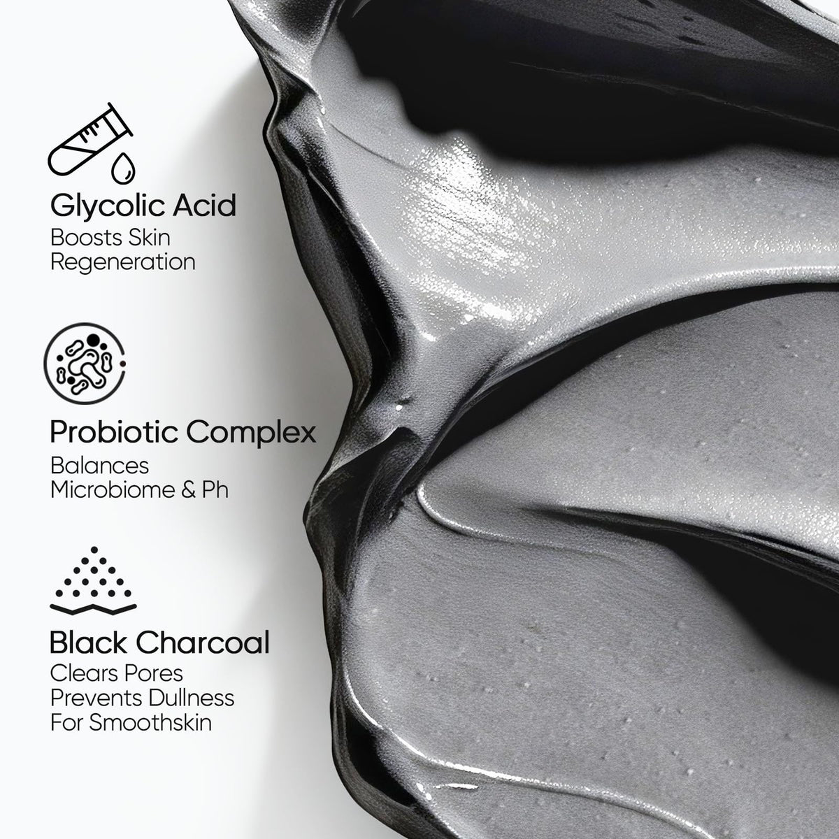 SKINTIFIC ingredient label with Alaska volcanic clay emphasizing deep pore-absorbing action
