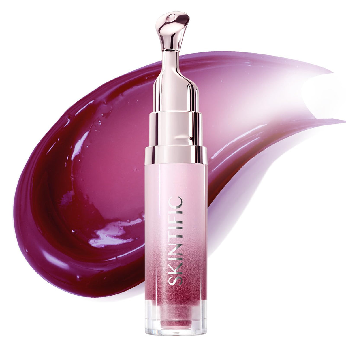 SKINTIFIC front packaging showing Berry Velvet gloss and benefits
