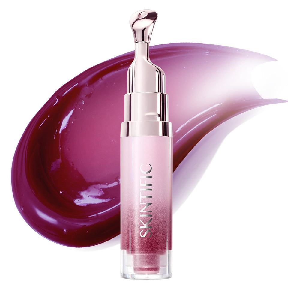 SKINTIFIC front packaging showing Berry Velvet gloss and benefits