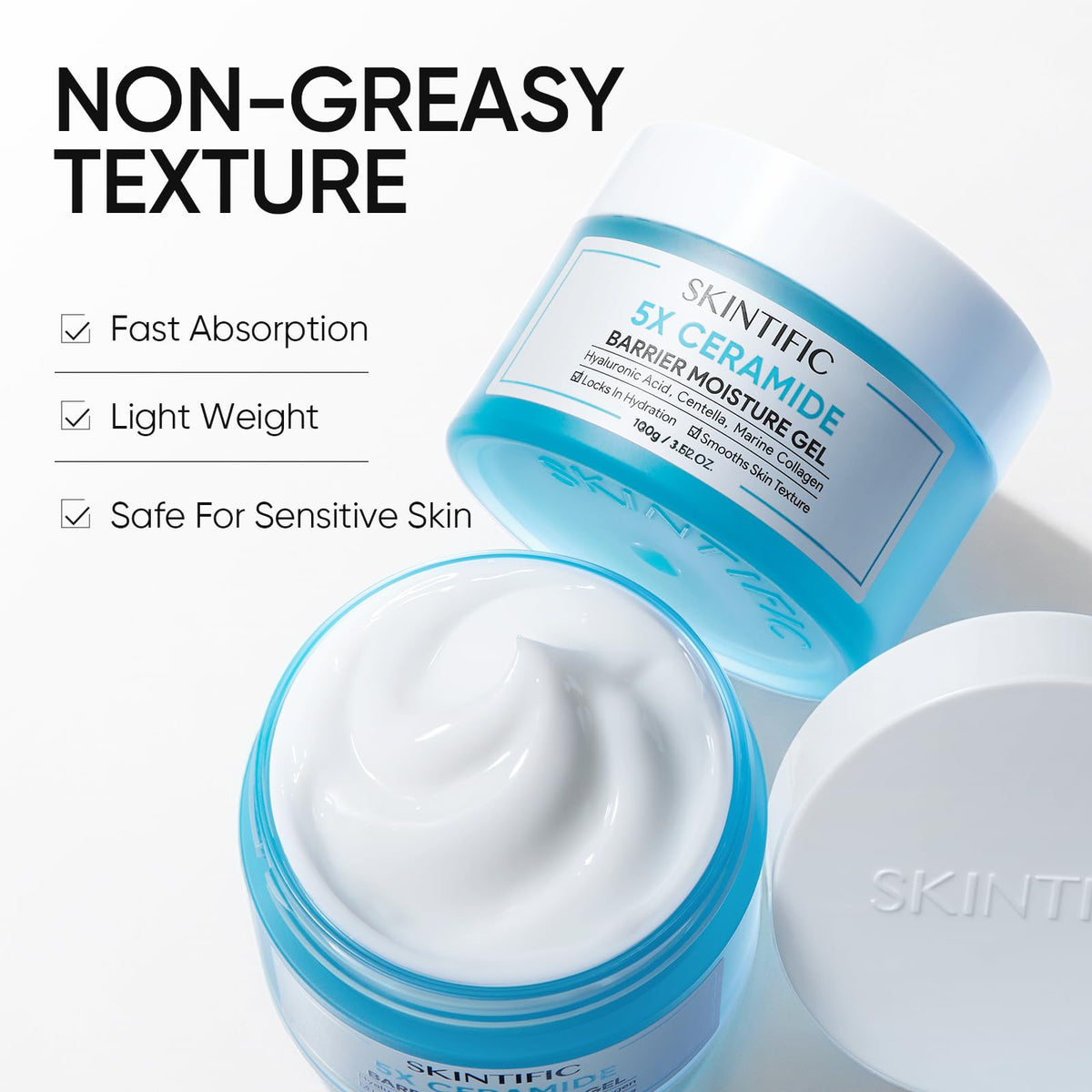 SKINTIFIC moisturizer in hand to show 30g size and portability benefit