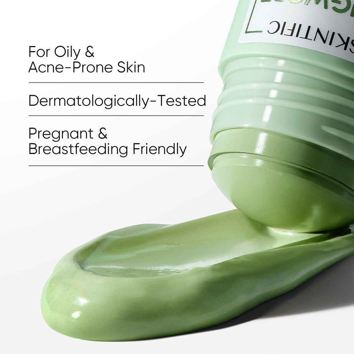 SKINTIFIC stick applied to cheek, calming redness and targeted care