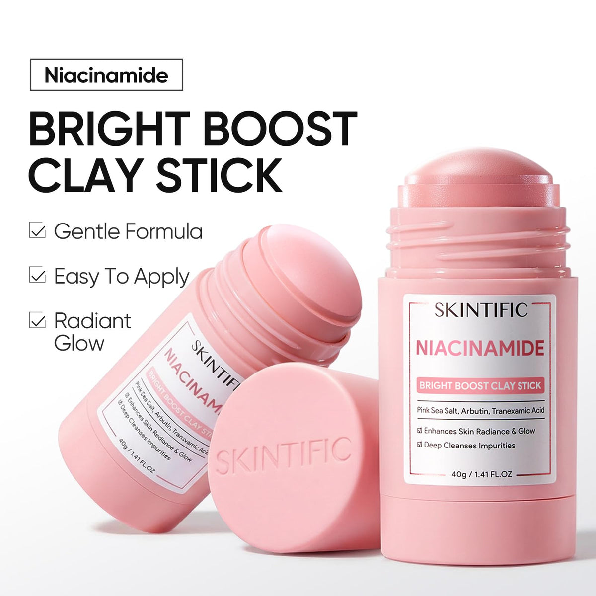 SKINTIFIC pink sea salt granules close-up highlighting natural mineral exfoliant