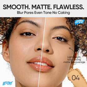 SKINTIFIC close-up of ultra-fine powder texture for smooth coverage
