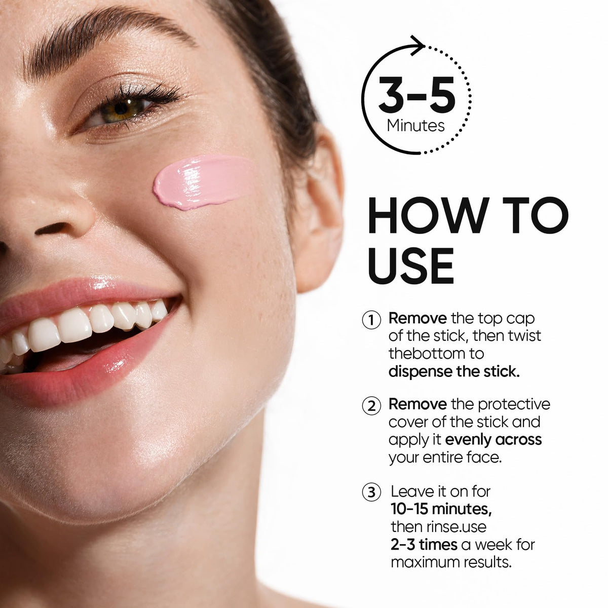 SKINTIFIC rinsing mask in bathroom to show gentle wash-off finish