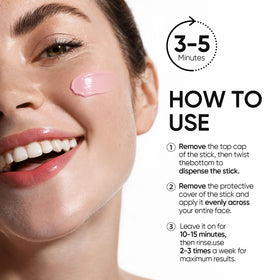 SKINTIFIC rinsing mask in bathroom to show gentle wash-off finish