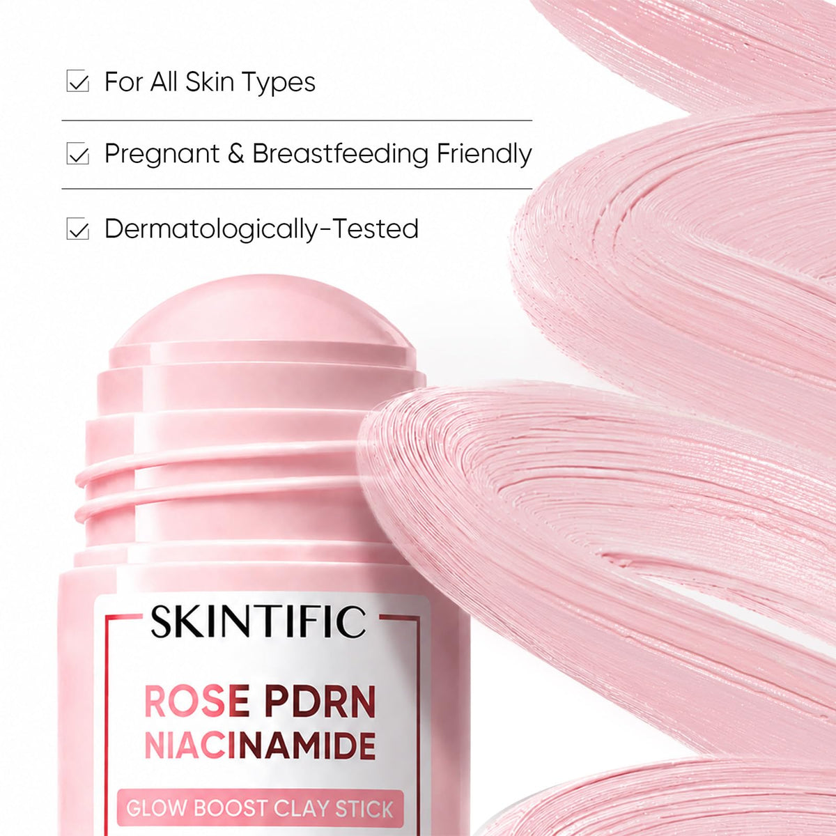SKINTIFIC before and after image illustrating brighter, clearer skin
