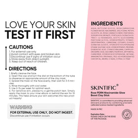 SKINTIFIC open cap and stick tip demonstrating mess-free glide application