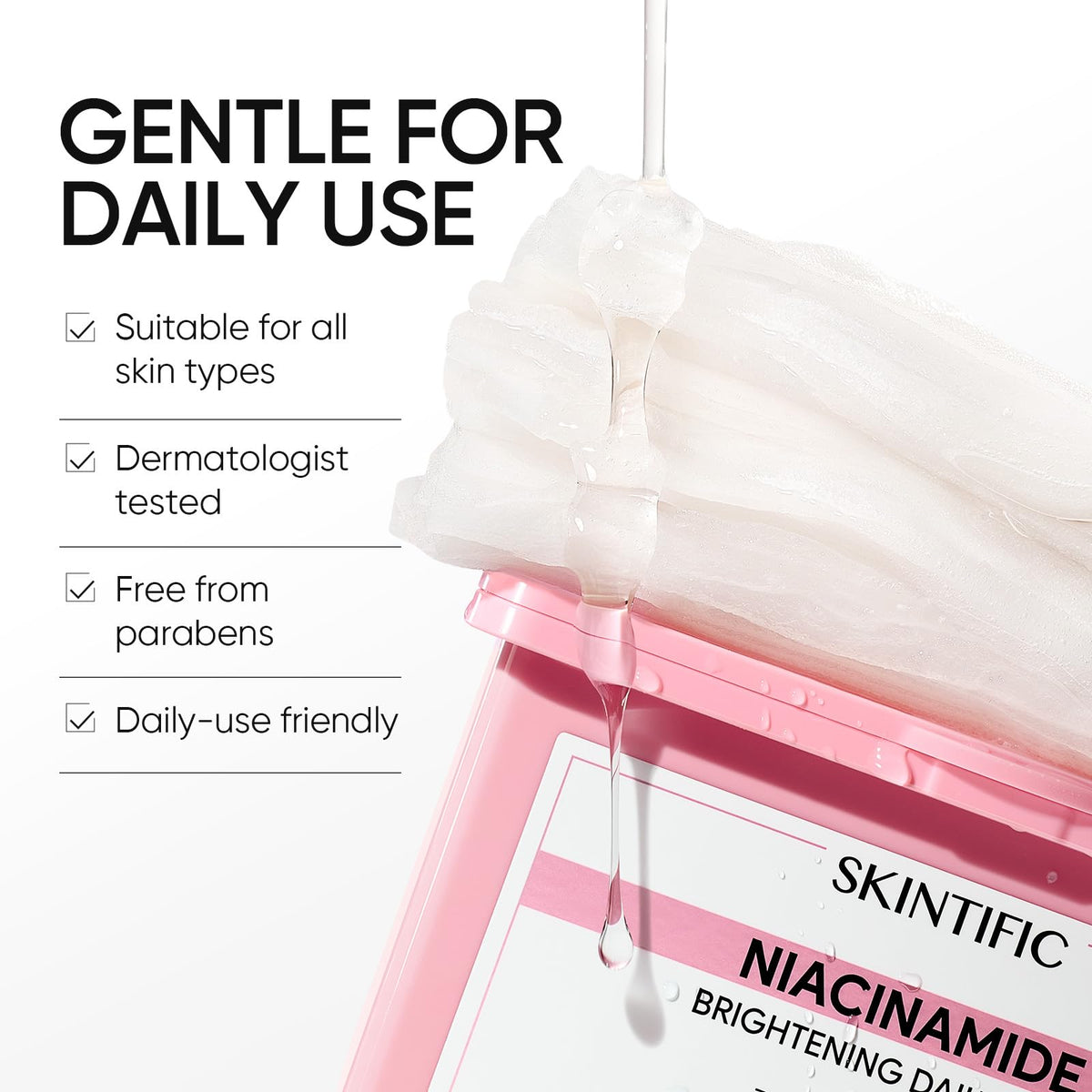 SKINTIFIC mask held in hand showing scale and portability for travel-friendly use